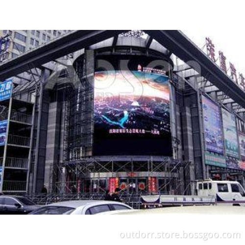 High Brightness electronic hanging led curved display for o